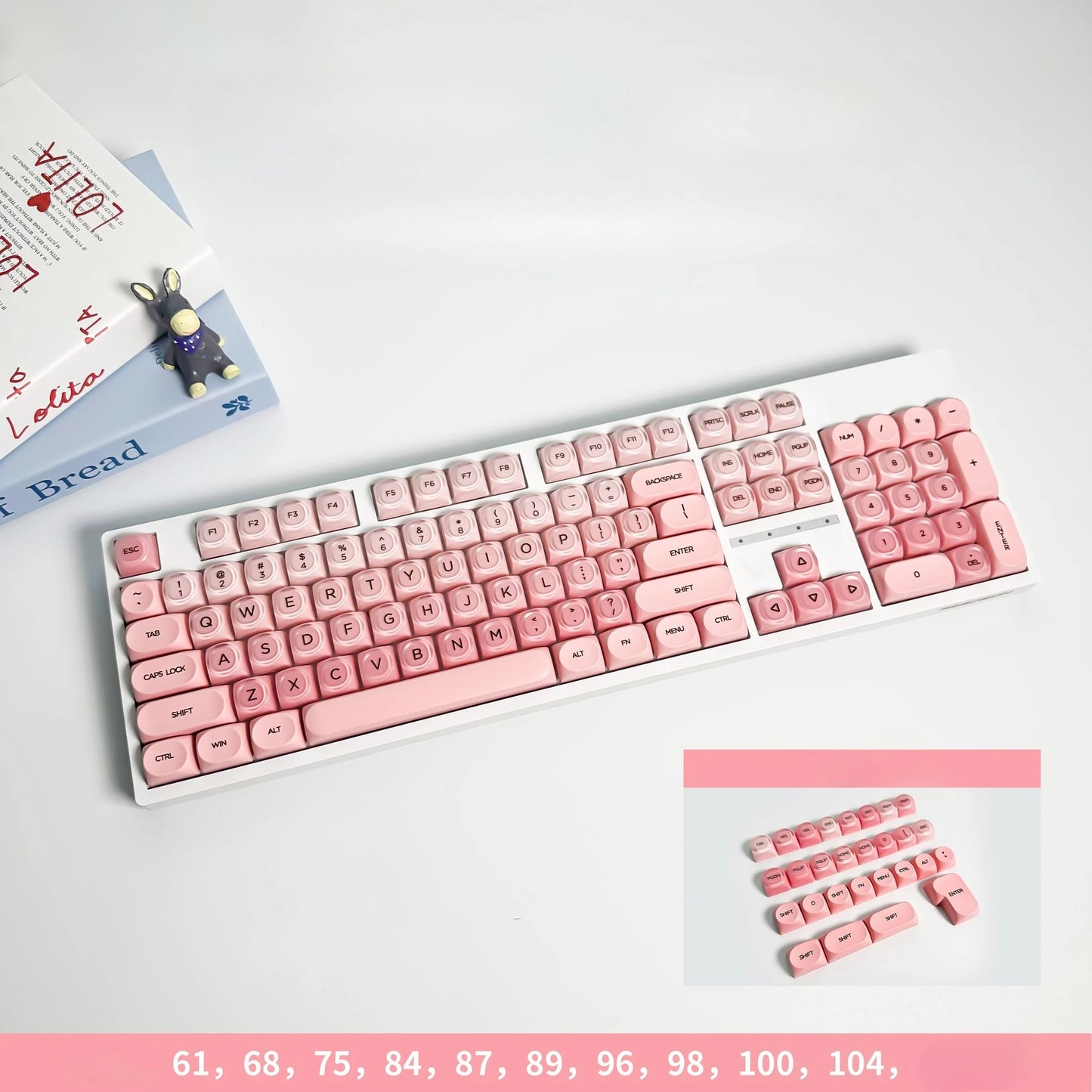 Crystal Foundation Tastenkappen Tastatur HOA Profil Tastenkappen Benutzerdefinierte mechanische Gaming-Tastatur Tastenkappen-Set für Büro-Tastenkappe PBT