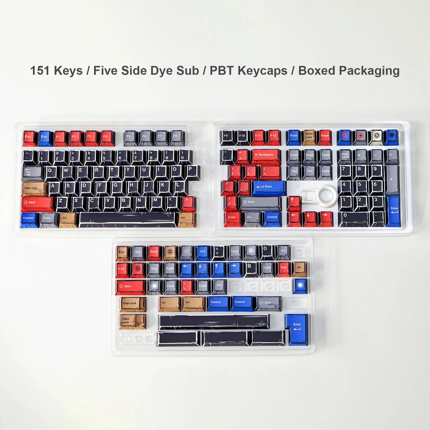 Comic Mixed Lights Dye Sublimation PBT Tastenkappe Russisch/Koreanisch/Deutsch/Englisch Tastenkappen Kirschprofil für MX Switch Gaming Keybaord