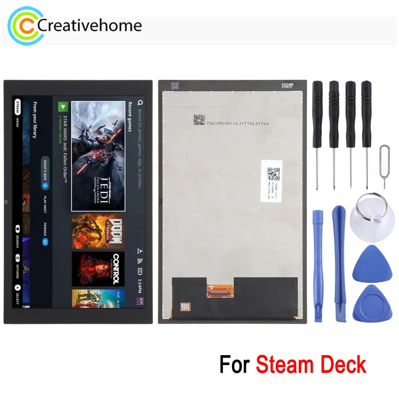 7 ''LCD Bildschirm Für Steam Deck 2022 Spielkonsole 60Hz LCD Display mit Digitizer Vollversammlung Reparatur Zubehör ersatzteil