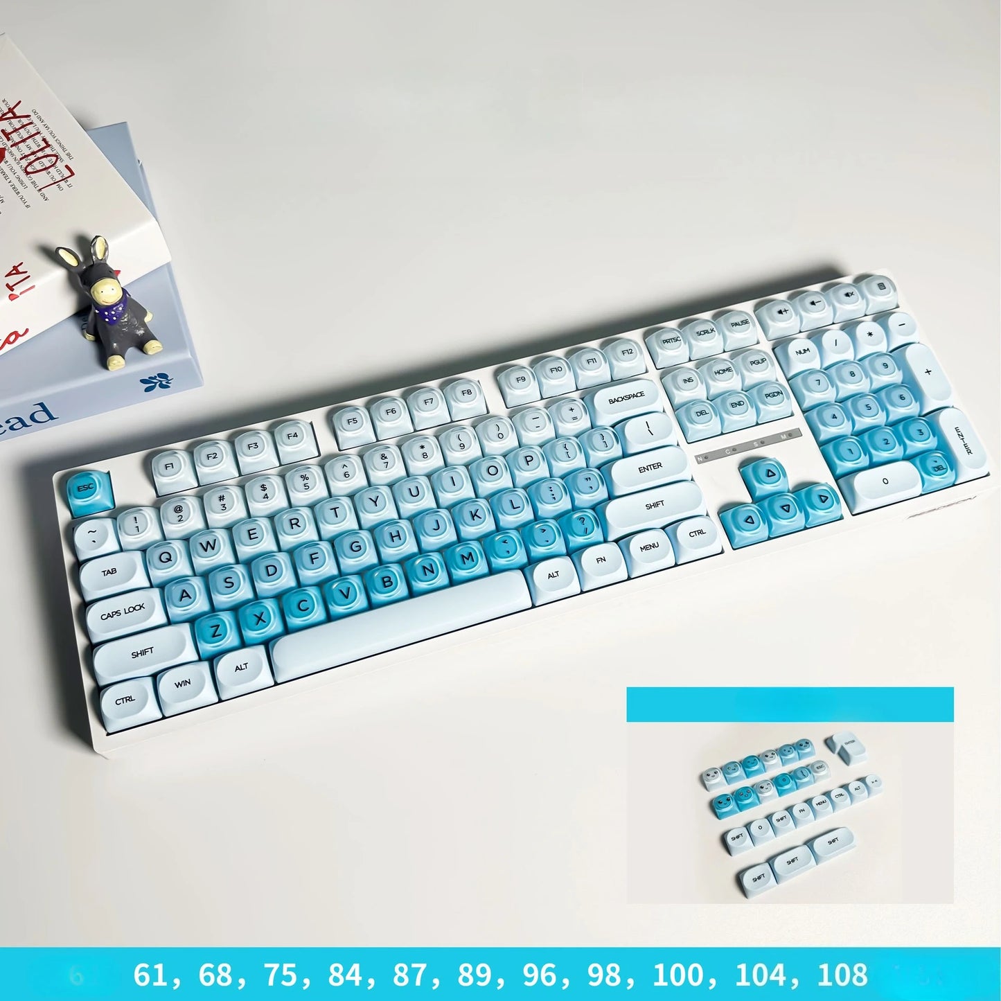Crystal Foundation Tastenkappen Tastatur HOA Profil Tastenkappen Benutzerdefinierte mechanische Gaming-Tastatur Tastenkappen-Set für Büro-Tastenkappe PBT