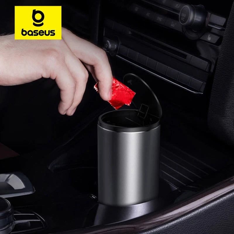 Baseus Auto Mülleimer Mini Auto Staub Organizer Auto Innen Müll Tasche Müll Container Lagerung Box Eimer Auto Zubehör