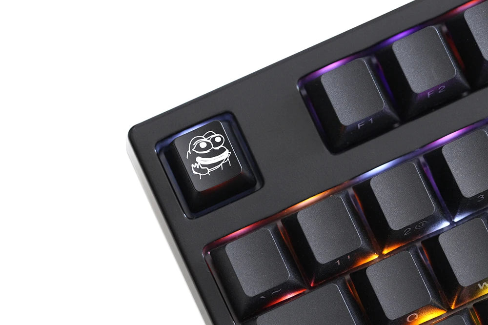 Neuheit Shine Through Keycaps ABS Geätzt hinterleuchtet schwarz rot r1 ESC Sad Frog THX Meme Internet Trends