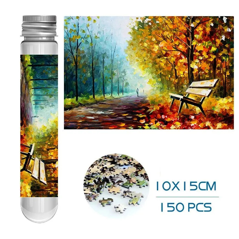 MaxRenard Puzzle Mini Teile 150 Stück Reagenzglas Lernspielzeug Familienspiel Tragbares Freizeitspielzeug