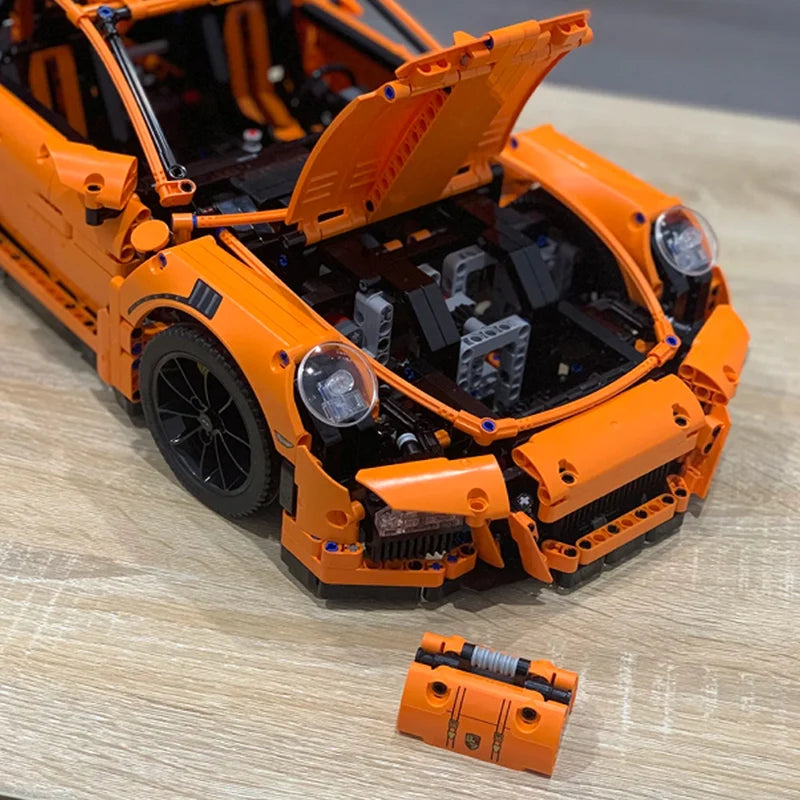 MOC Technik Supersportwagen GT3 RS-Stil  – 2704 Teile Modellauto - NVTS Solutions
