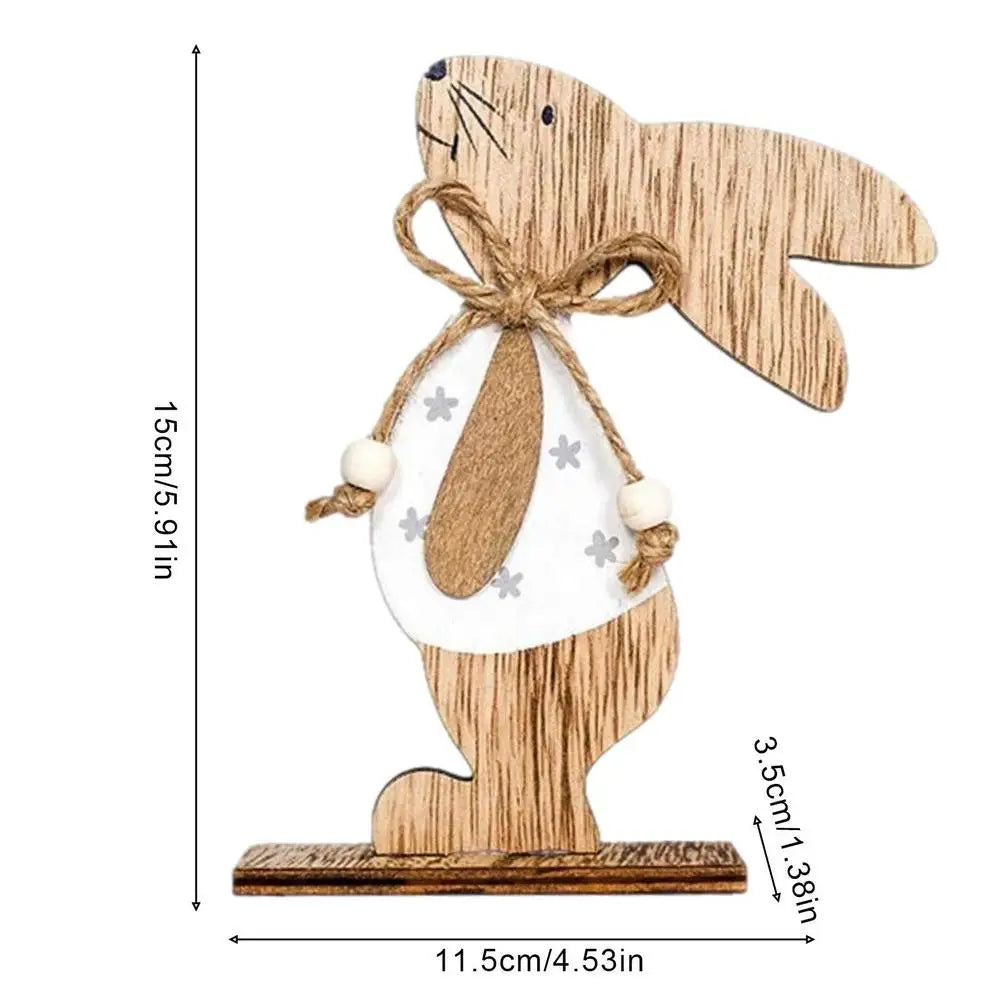 Ostern Kaninchen Holz Tisch Dekoration DIY Holz Handwerk Cute Bunny Ostern Ornamente Party Supplies Holz Handwerk