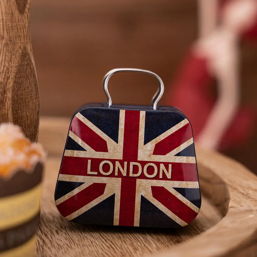 Weihnachts dekoration Metall box Handtasche Form Zinn Glas Schmuck Aufbewahrung koffer Kinder Geschenk kann Aufbewahrung boxen xms Party Dekore