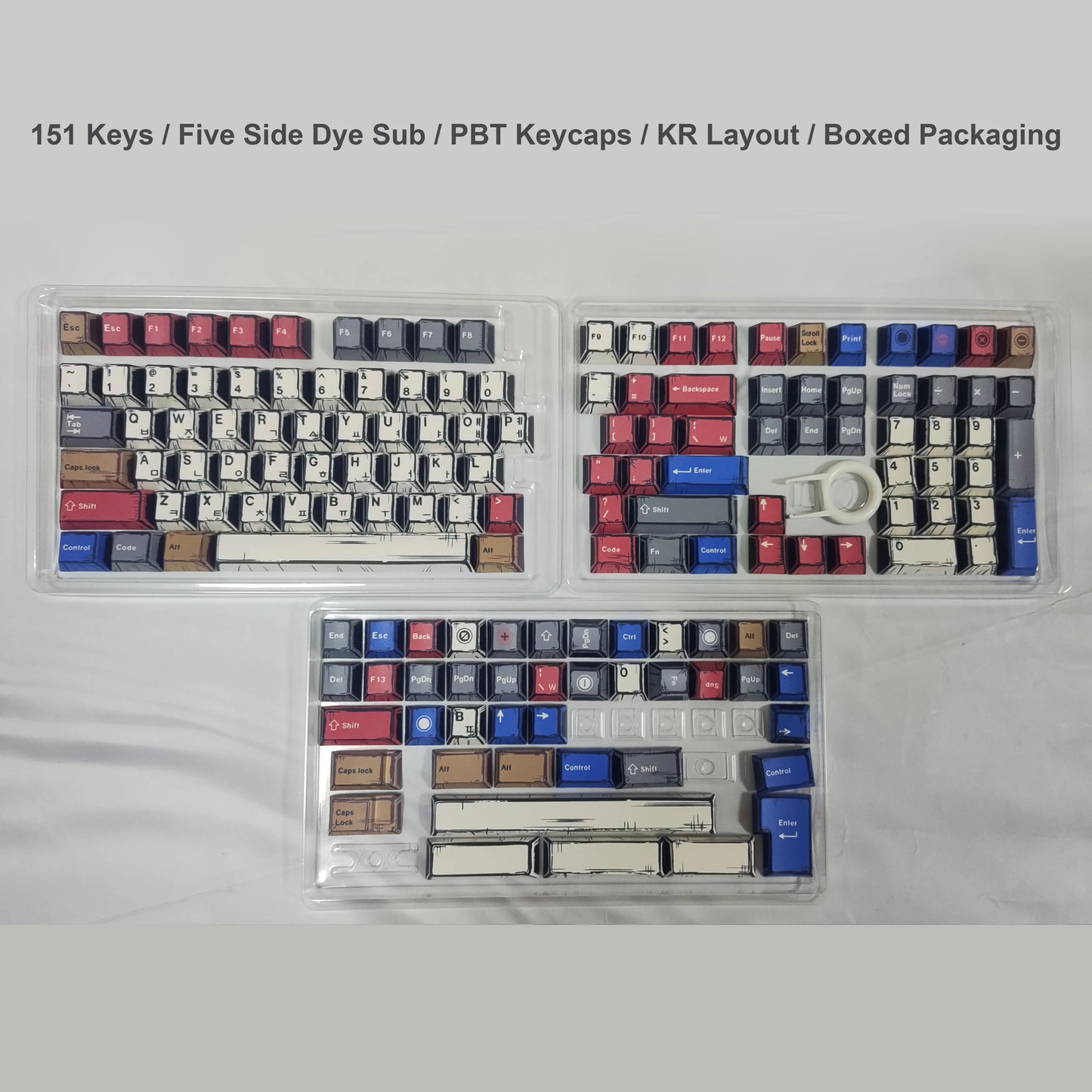 Comic Mixed Lights Dye Sublimation PBT Tastenkappe Russisch/Koreanisch/Deutsch/Englisch Tastenkappen Kirschprofil für MX Switch Gaming Keybaord