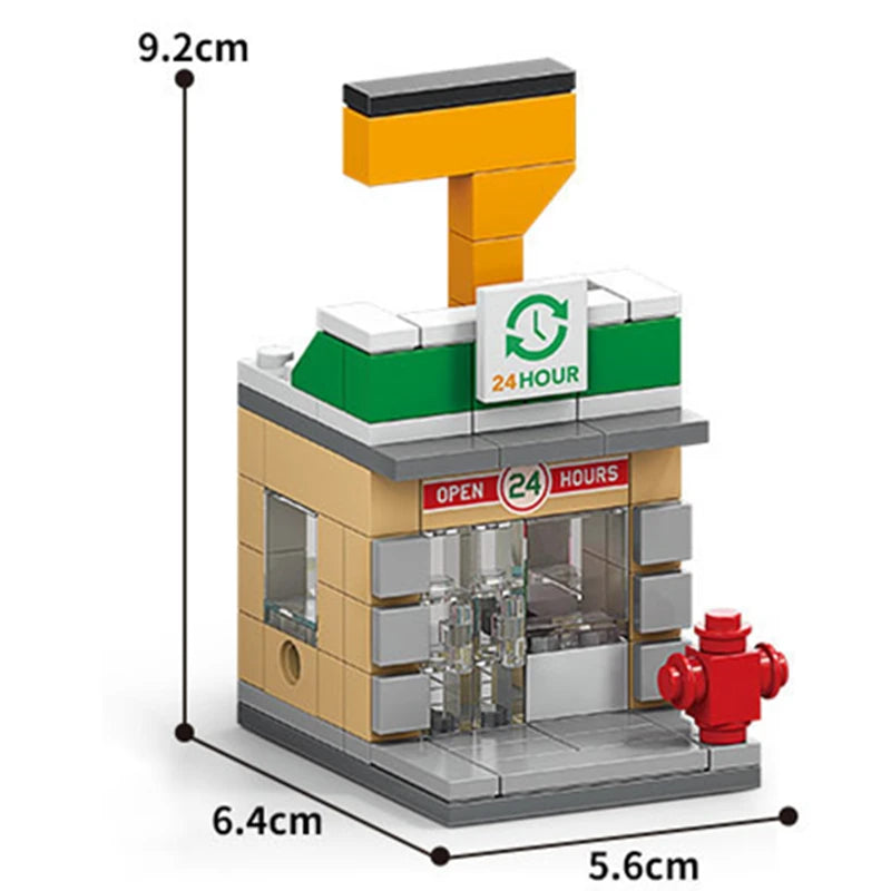 Modulare Mini-Stores Serie | Architektur Baustein-Kollektion für Stadt-Dioramen - NVTS Solutions