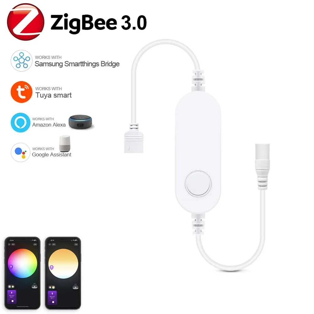 Zigbee 3.0 Smart LED Controller DC5V 12V 24V Dimmer Einfarbig CCT RGB RGBW RGBCCT LED Streifen für Tuya Alexa SmartThings 2mqtt - NVTS Solutions
