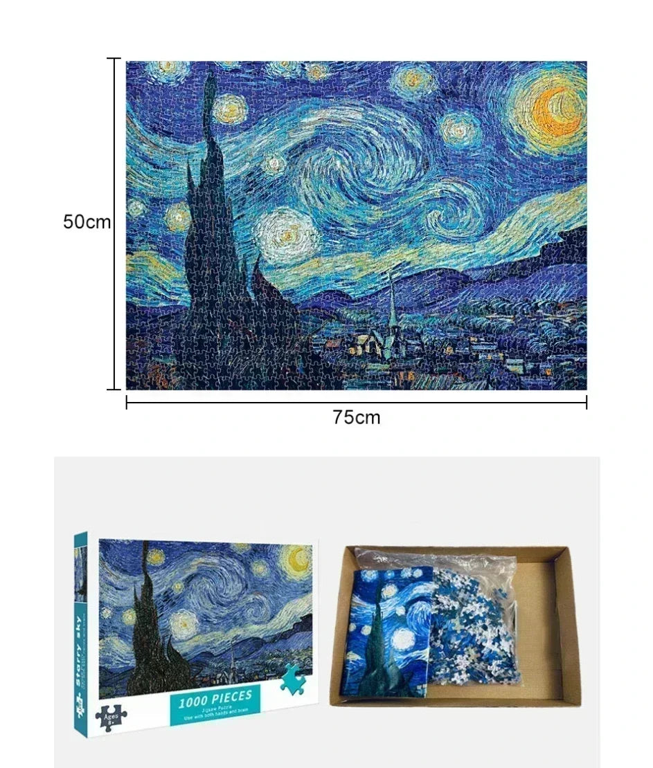 75 * 50 cm 1000 Teile Papierpuzzle für Erwachsene, schöne Heilung, hoher Schwierigkeitsgrad, Dekompressionspuzzle, Geburtstagsgeschenk, Lernspielzeug