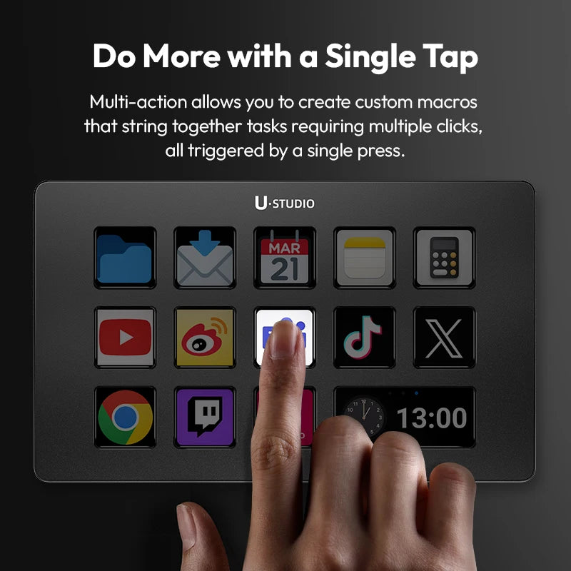 Ulanzi D200 Produktionskonsole und Studio-Controller für Gaming/Büro/Livestreaming/Content Creation Youtube Tiktok