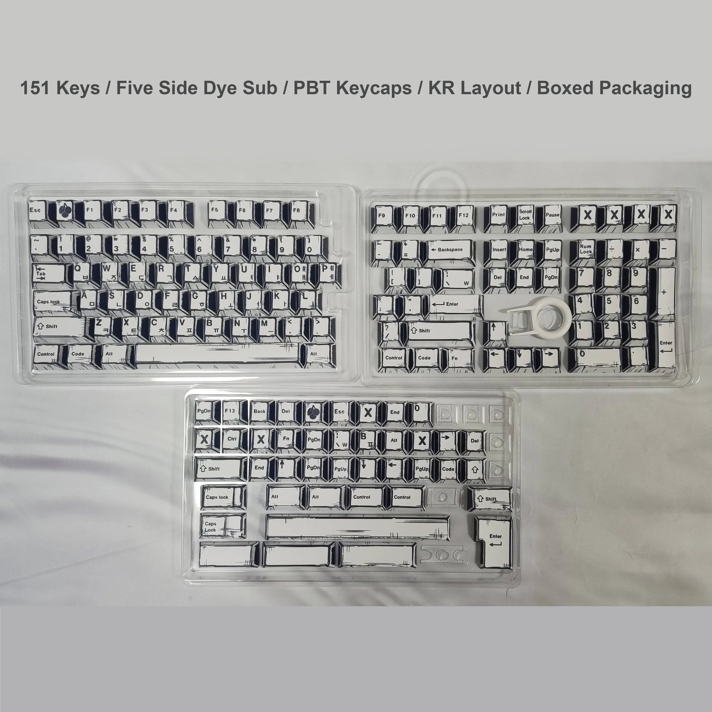 Comic Mixed Lights Dye Sublimation PBT Tastenkappe Russisch/Koreanisch/Deutsch/Englisch Tastenkappen Kirschprofil für MX Switch Gaming Keybaord