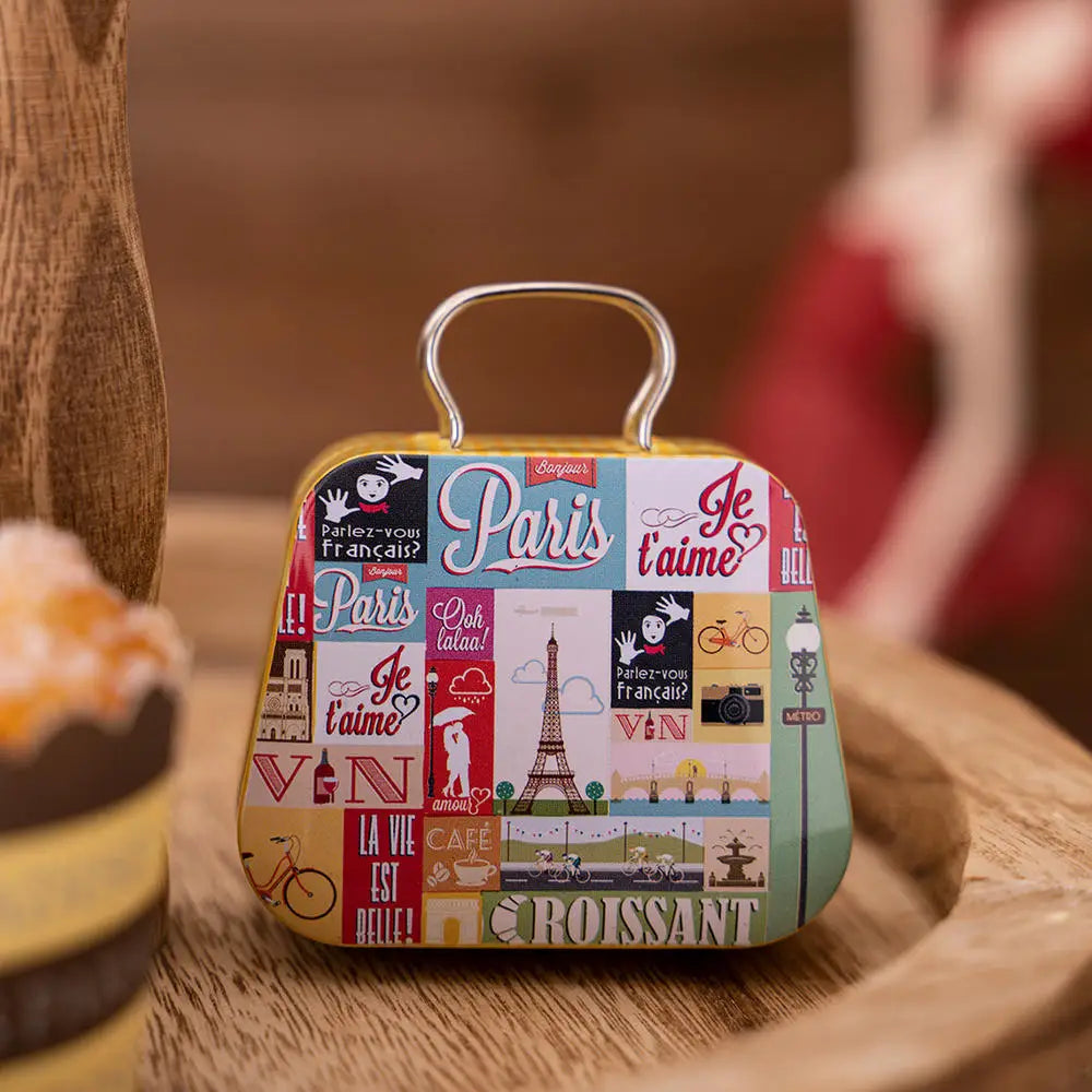 Weihnachts dekoration Metall box Handtasche Form Zinn Glas Schmuck Aufbewahrung koffer Kinder Geschenk kann Aufbewahrung boxen xms Party Dekore