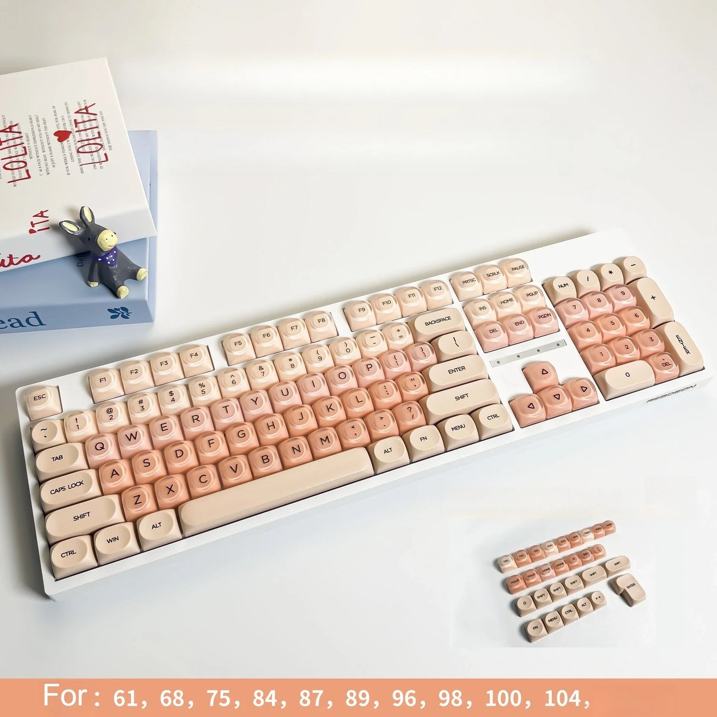 Crystal Foundation Tastenkappen Tastatur HOA Profil Tastenkappen Benutzerdefinierte mechanische Gaming-Tastatur Tastenkappen-Set für Büro-Tastenkappe PBT