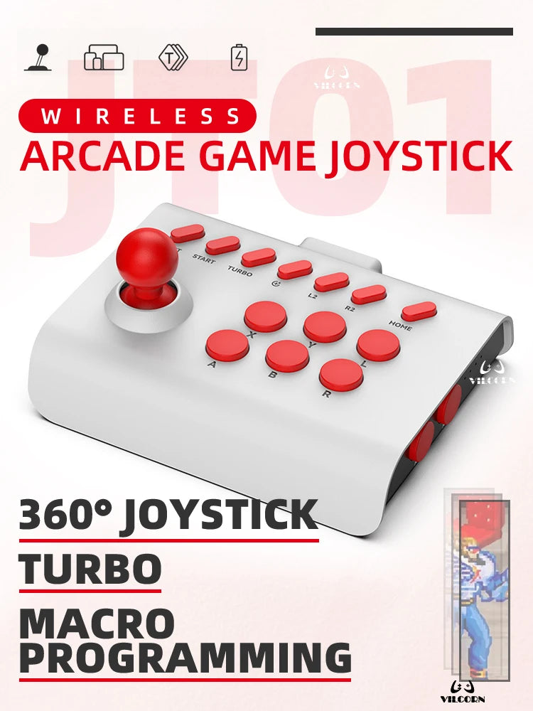 Arcade Joystick Wireless Gaming Controller für PC/Android/iOS/Switch/PS3/PS4 Fighting Stick für Street Fighter/Mame