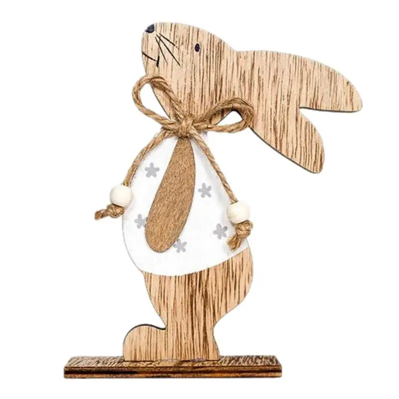 Ostern Kaninchen Holz Tisch Dekoration DIY Holz Handwerk Cute Bunny Ostern Ornamente Party Supplies Holz Handwerk