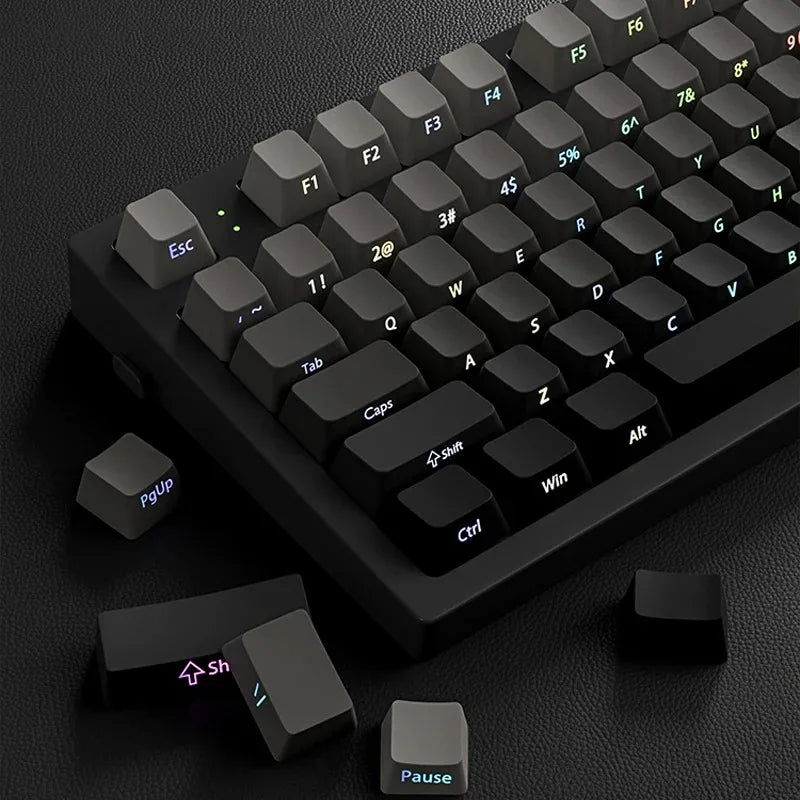Gradient Keycap Set PBT Double Shot Side Print Shine Through Backlit OEM Keycaps für MX Switch Gaming mechanische Tastatur