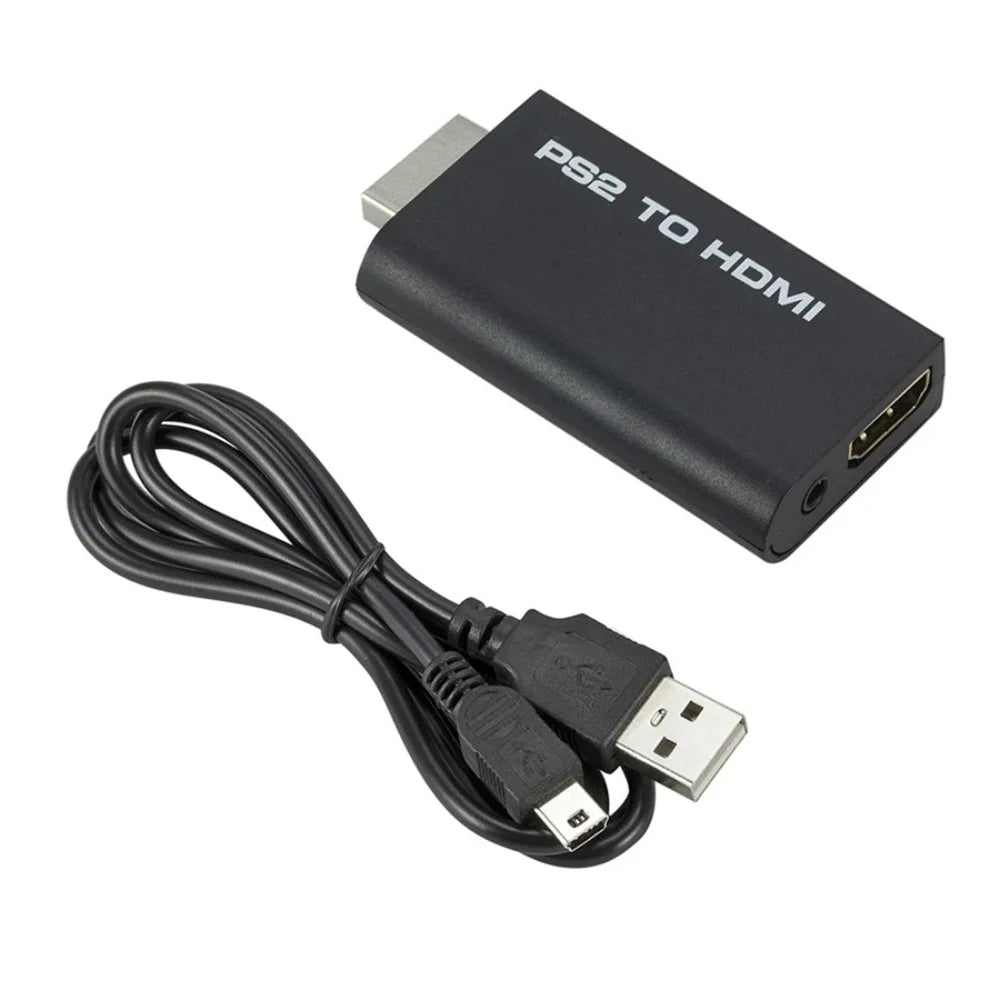 1080P PS2 zu HDMI-kompatibel Konverter Adapter PlayStation 2 zu HDMI Spiele Video Adapter Kabel Unterstützt PC Alle PS2 Anzeigemodi