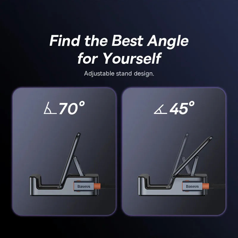 Baseus USB C Dockingstation für Steam Deck Nintend Switch 6-in-1 Typ C auf 4K@60Hz HDMI-kompatibler Gigabit Ethernet USB 3.0 Hub