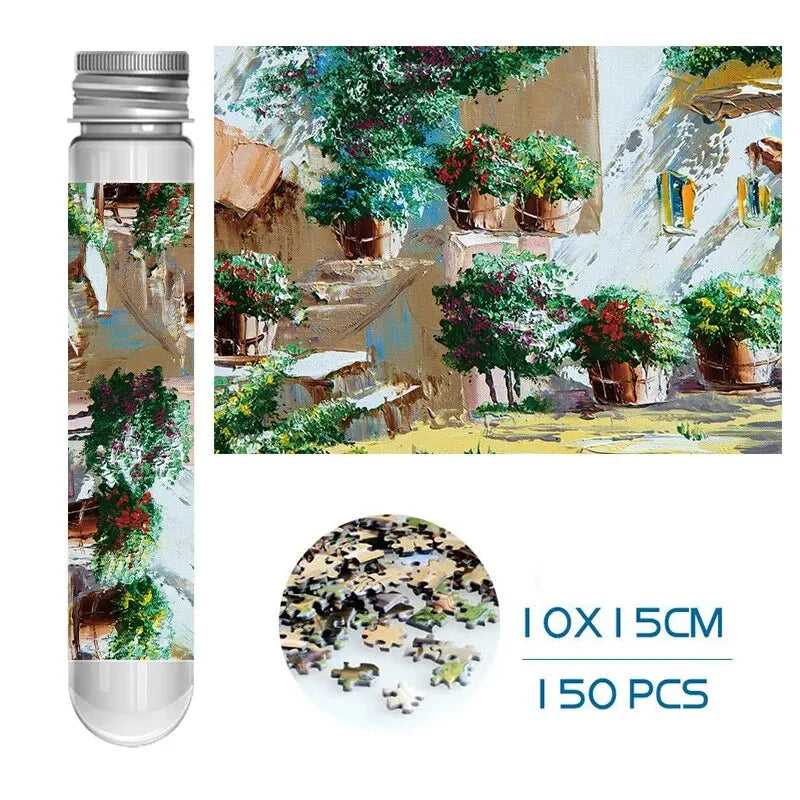 MaxRenard Puzzle Mini Teile 150 Stück Reagenzglas Lernspielzeug Familienspiel Tragbares Freizeitspielzeug