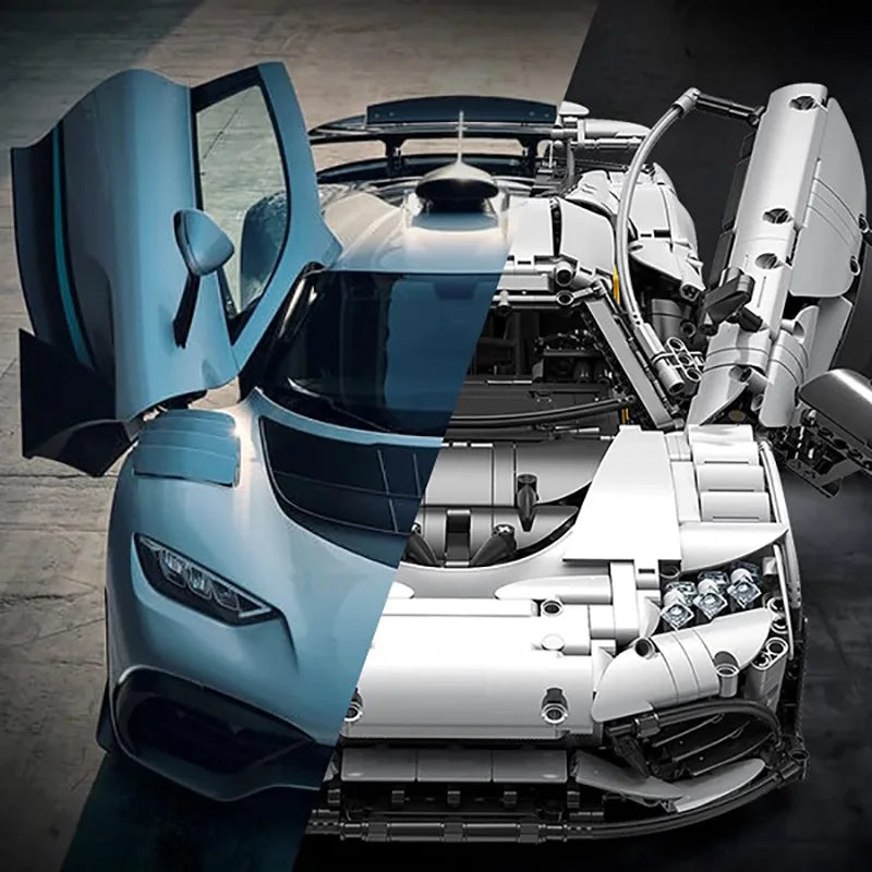 MOC Technik Supersportwagen 1:8 – 3295 Teile RC-Modell mit Motor (Komplettset) - NVTS Solutions