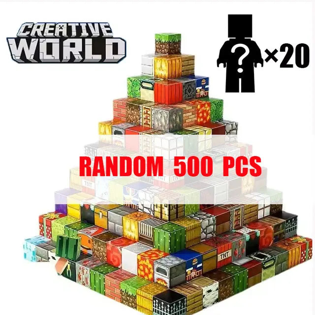 Mine World Magnetische Bausteine Magnet Ziegel Mit Figuren DIY Bau Set STEM Montessori Sinnes Spielzeug Für Kinder Geschenke