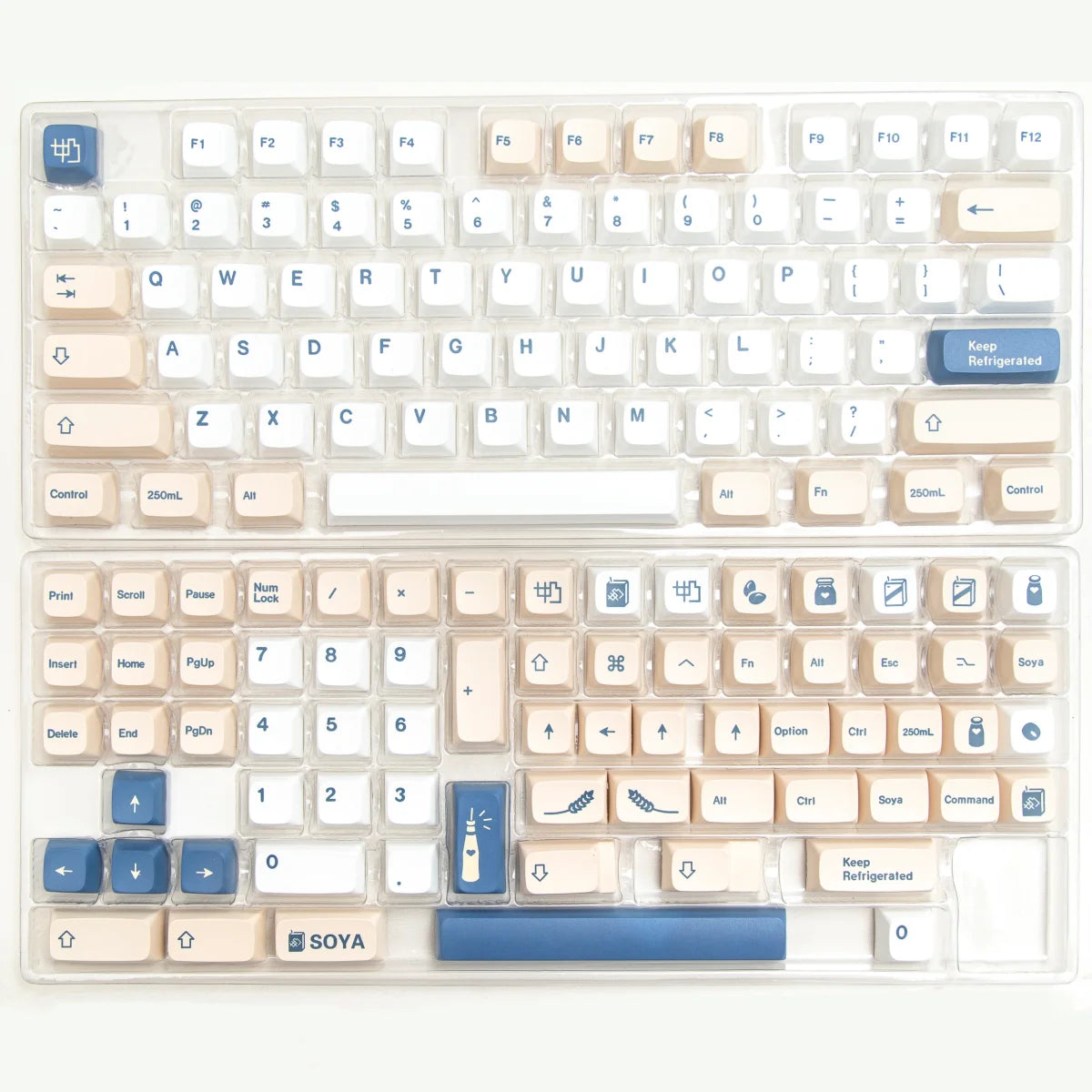 XDA Cherry OEM MOG Sojamilch-Tastenkappe PBT-Tastenkappen für Cherry Mx Switch Gaming mechanische Tastatur 68 75 82 98 104-Layout Custom