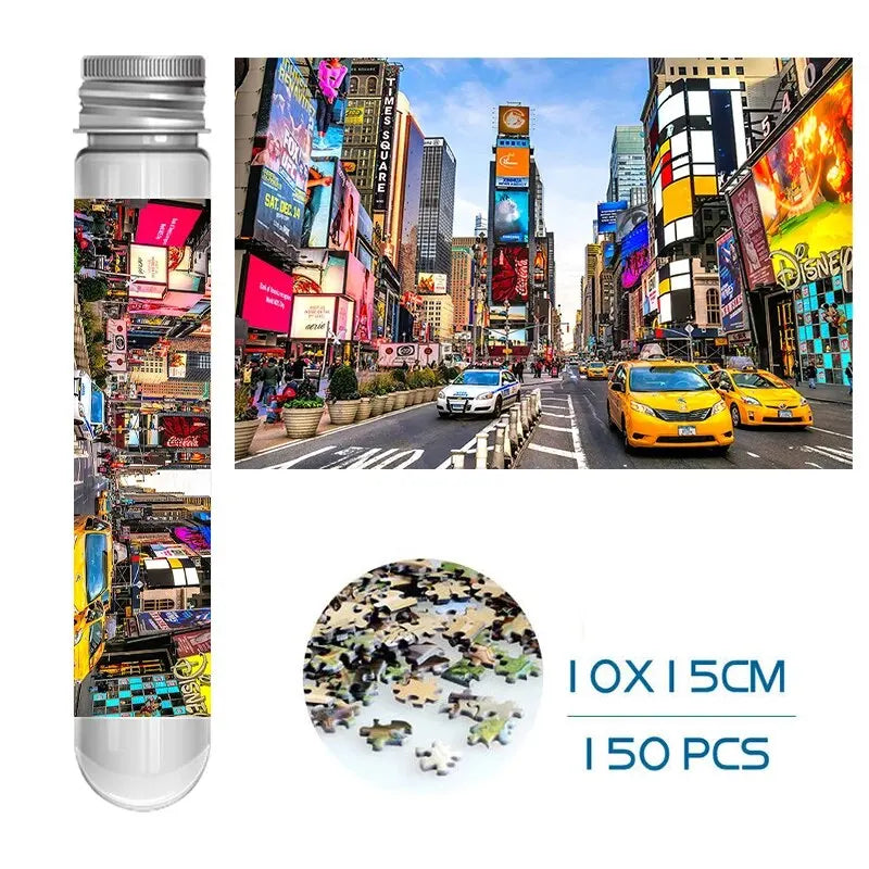 MaxRenard Puzzle Mini Teile 150 Stück Reagenzglas Lernspielzeug Familienspiel Tragbares Freizeitspielzeug