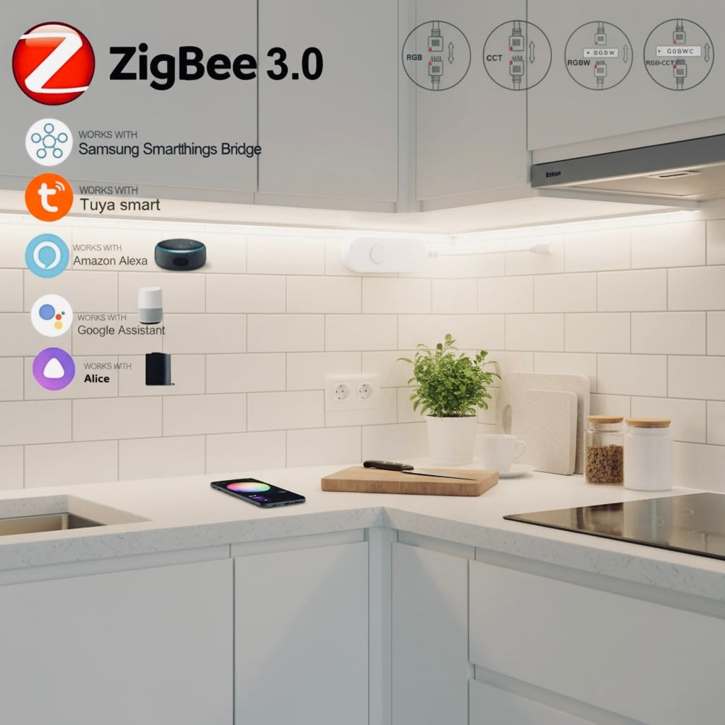 Zigbee 3.0 Smart LED Controller DC5V 12V 24V Dimmer/Einfarbig