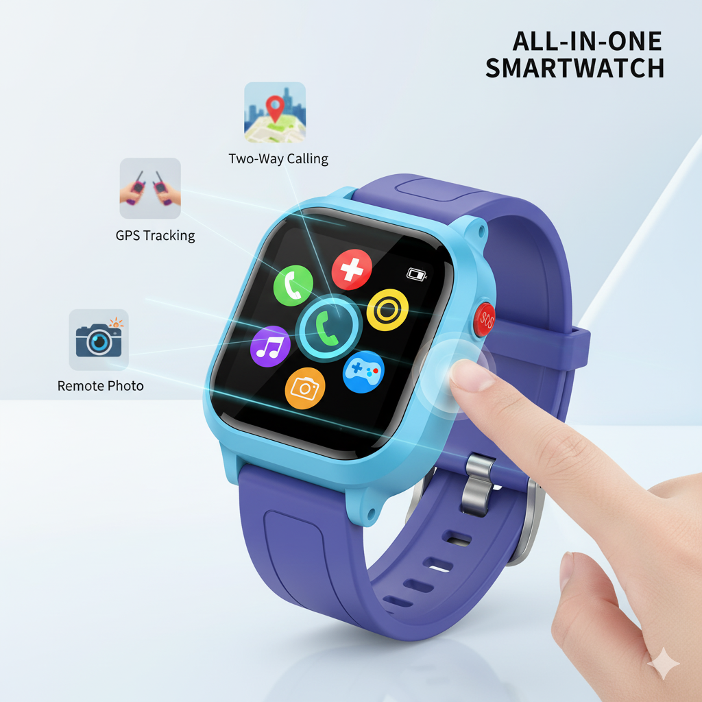 Xiaomi Kinder Smartwatch GPS SOS – 5G Telefon Uhr mit Kamera, SIM Karte, Tracker, Geofencing, wasserdicht IP67 – Jungen & Mädchen - NVTS Solutions