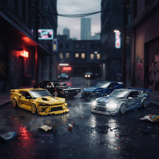 MOC Legendäre Rennsport-Klassiker Serie | 4 Verschiedene Supercar Modelle | Technik Bausatz - NVTS Solutions