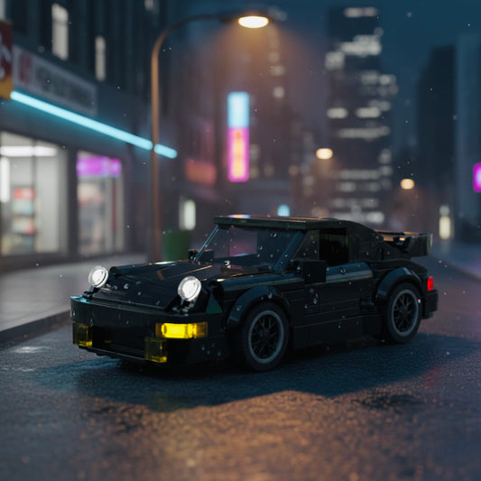 MOC "Black Bird" 930 Turbo-Stil – Rennsportwagen Baustein-Modell - NVTS Solutions