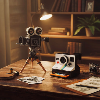 MOC Design-Ikone Sofortbildkamera | Mikropartikel Modellbau-Meisterwerk | Exklusive Vintage-Serie - NVTS Solutions