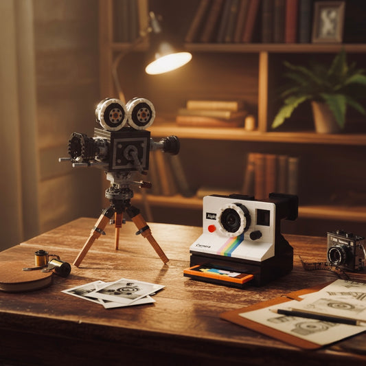 MOC Design-Ikone Sofortbildkamera | Mikropartikel Modellbau-Meisterwerk | Exklusive Vintage-Serie - NVTS Solutions