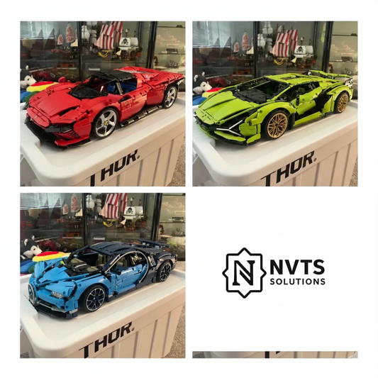 MOC Technik Supersportwagen-Set aus Klemmbausteinen (Verschiedene Modelle) - NVTS Solutions