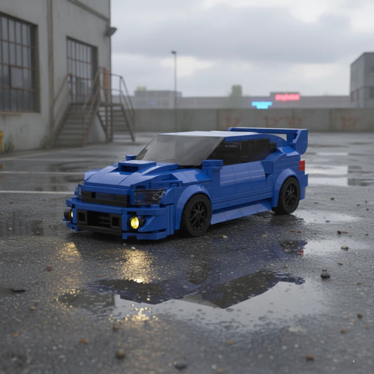 MOC Sport-Rallye Rennwagen – Blauer 303 Teile Speed Racer Baustein-Modell - NVTS Solutions