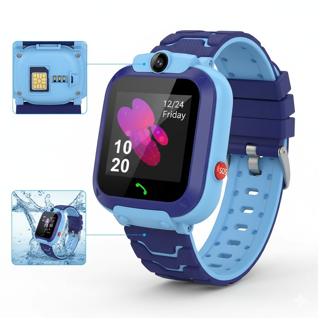 Xiaomi Kinder Smartwatch GPS SOS – 5G Telefon Uhr mit Kamera, SIM Karte, Tracker, Geofencing, wasserdicht IP67 – Jungen & Mädchen - NVTS Solutions