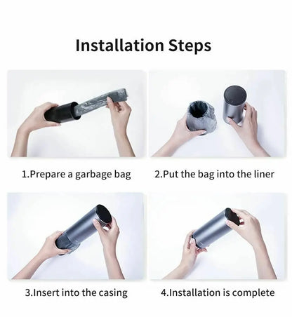 Baseus Lagerung Tasche Legierung Auto Mülleimer Für Auto Müll Kann Aschenbecher Staub Box Halter Autos Innen Zubehör