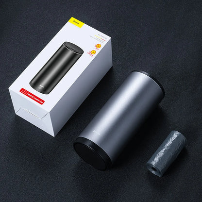 Baseus Lagerung Tasche Legierung Auto Mülleimer Für Auto Müll Kann Aschenbecher Staub Box Halter Autos Innen Zubehör