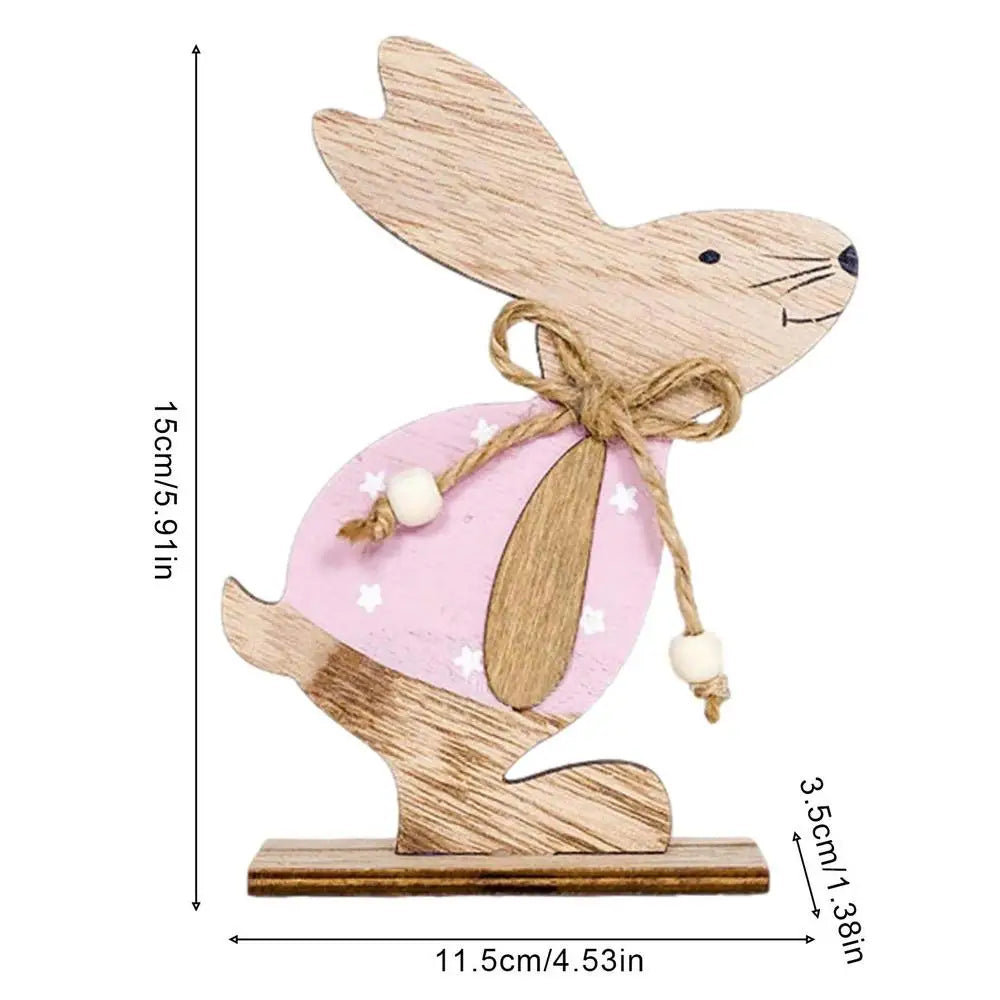Ostern Kaninchen Holz Tisch Dekoration DIY Holz Handwerk Cute Bunny Ostern Ornamente Party Supplies Holz Handwerk