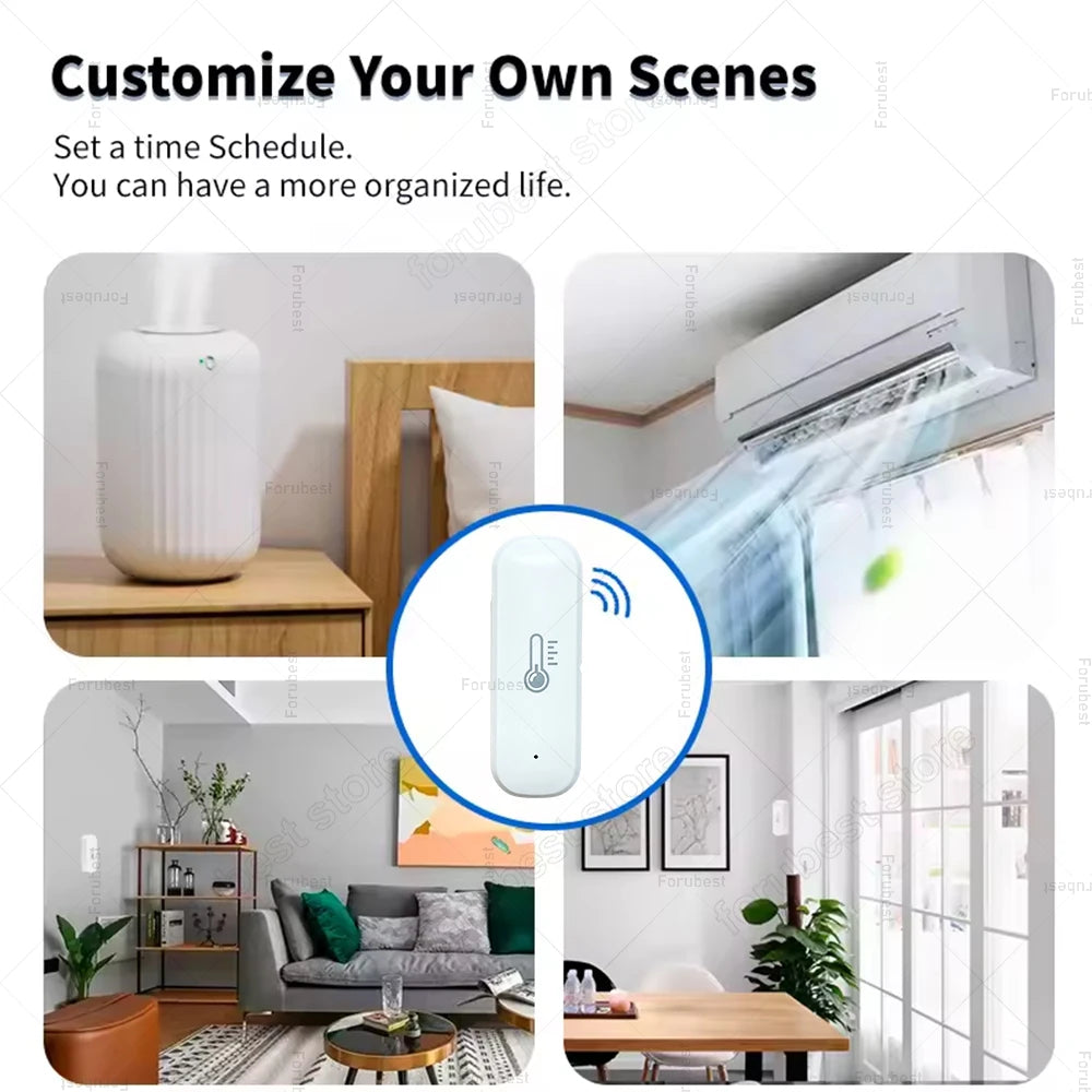 Smart Zigbee Temperatur Feuchtigkeit Sensor Home Indoor Hygrometer Thermometer Smart App Remote Monitor Arbeit Mit Alexa Zigbee2MQTT - NVTS Solutions