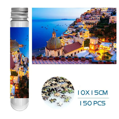 MaxRenard Puzzle Mini Teile 150 Stück Reagenzglas Lernspielzeug Familienspiel Tragbares Freizeitspielzeug