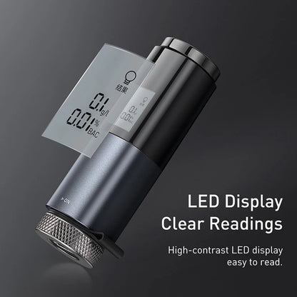 Baseus LED-Anzeige, automatischer Alkoholtester, professioneller Atemalkoholtester, wiederaufladbarer Alkoholtester, Alkoholtestwerkzeuge