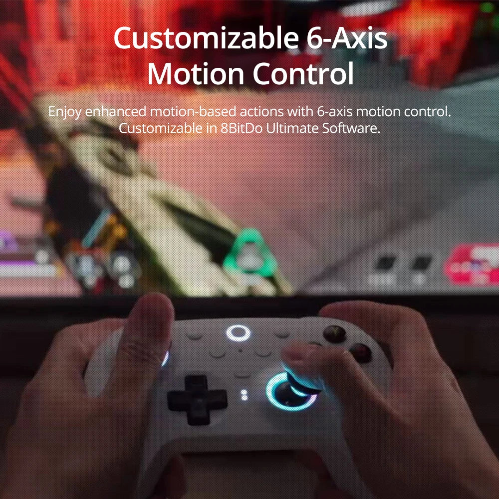 8BitDo Ultimate 2 Wireless Gaming Controller für PC und Android mit TMR-Joysticks, umschaltbaren Auslöser, Bewegungssteuerung, 8 Geschwindigkeiten