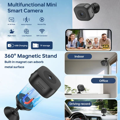 4K HD Pixel Kamera Drahtlose WiFi Remote Monitor Bewegungserkennung Smart Alarm Nachtsicht Kamera Sicherheit Schutz Neue 2025 - NVTS Solutions