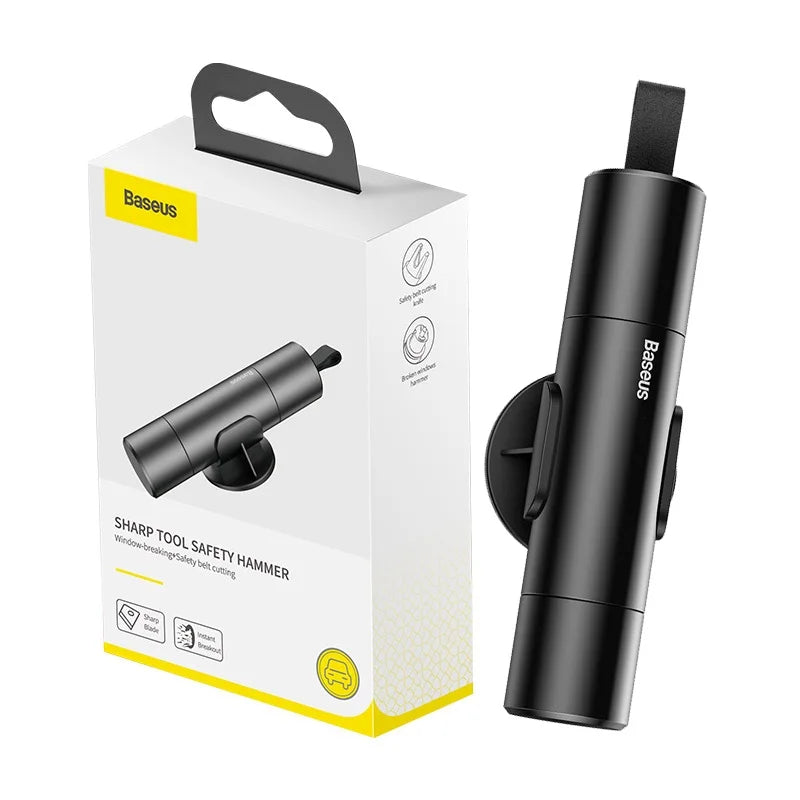 Baseus Auto Fenster Glas Breaker Sicherheit Hammer Sicherheitsgurt Cutter Auto Lebensrettende Flucht Notfall Zubehör Werkzeug Kit