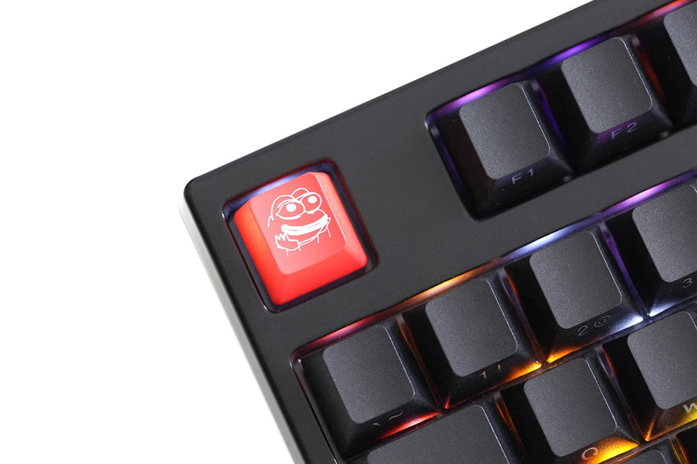 Neuheit Shine Through Keycaps ABS Geätzt hinterleuchtet schwarz rot r1 ESC Sad Frog THX Meme Internet Trends