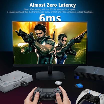 RetroScaler Mini Blueretro Receiver Adapter für PS1 PS One PS2 kompatibel mit 8bitdo PS4 PS5 Xbox Series X Wireless Controller