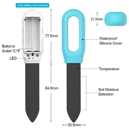 Tuya Zigbee Bodensensor Feuchtigkeit Temperatur Feuchtigkeitsdetektor Smart Life Home Assistant Echtzeitmonitor für Pflanzengarten - NVTS Solutions