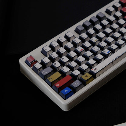 Comic Mixed Lights Dye Sublimation PBT Tastenkappe Russisch/Koreanisch/Deutsch/Englisch Tastenkappen Kirschprofil für MX Switch Gaming Keybaord